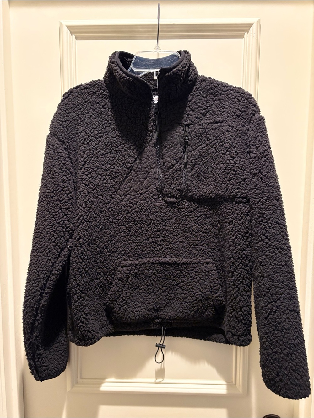No Boundaries Black Sherpa Pullover